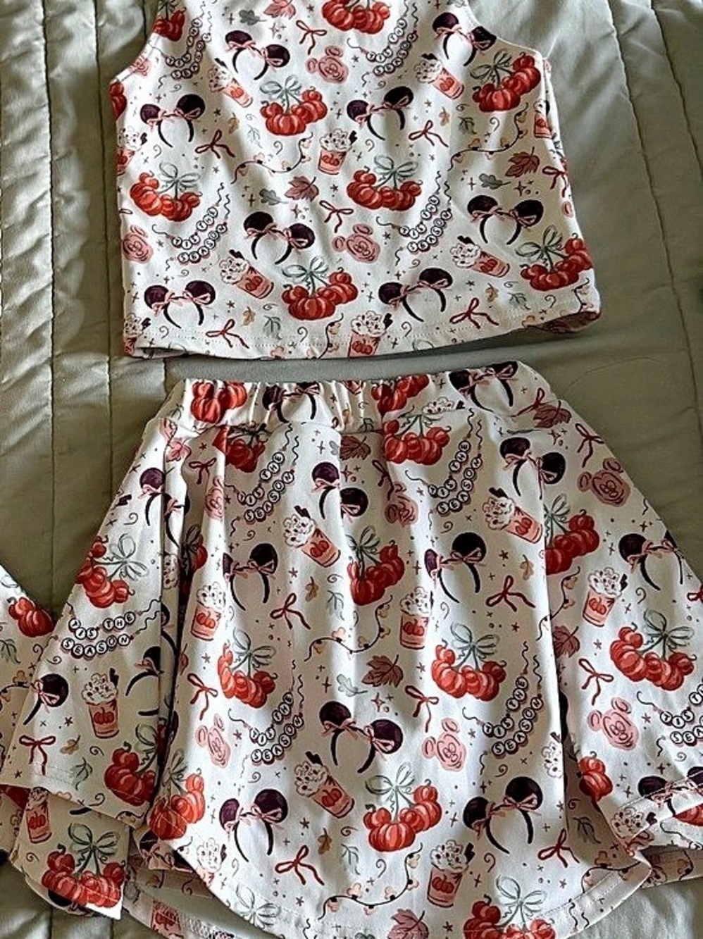 Disney pumpkin spice 2 piece girls set